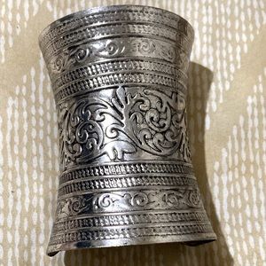 Vintage silver engraved cuff bracelet